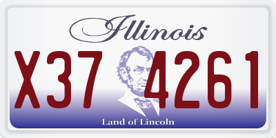 IL license plate X374261