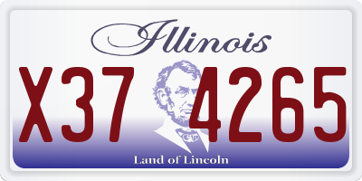 IL license plate X374265