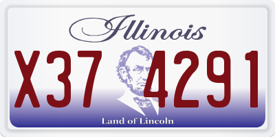 IL license plate X374291