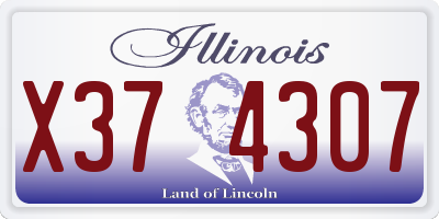 IL license plate X374307