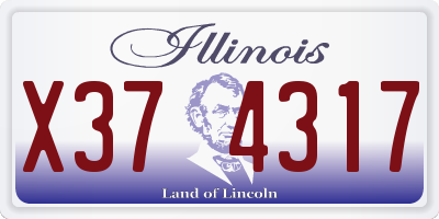 IL license plate X374317