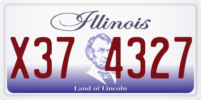 IL license plate X374327