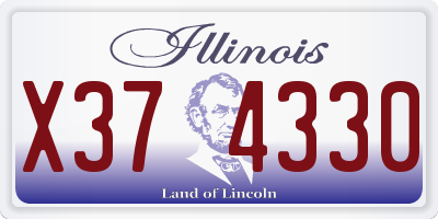 IL license plate X374330