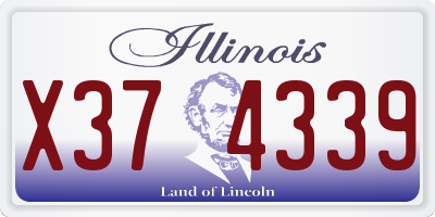 IL license plate X374339