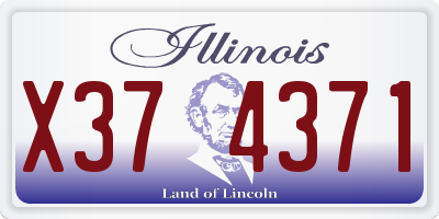 IL license plate X374371