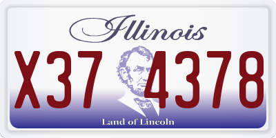 IL license plate X374378