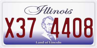 IL license plate X374408