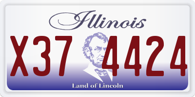 IL license plate X374424