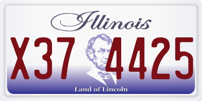 IL license plate X374425