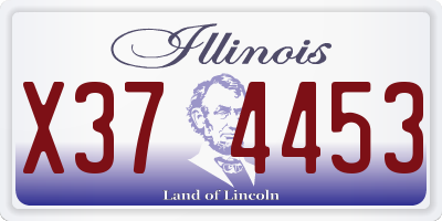 IL license plate X374453