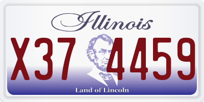 IL license plate X374459