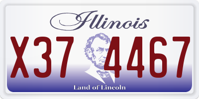 IL license plate X374467