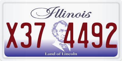 IL license plate X374492
