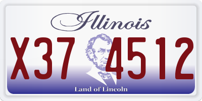 IL license plate X374512