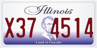 IL license plate X374514