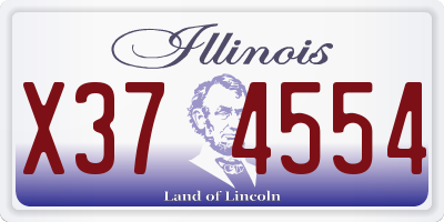 IL license plate X374554