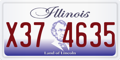 IL license plate X374635
