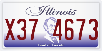IL license plate X374673