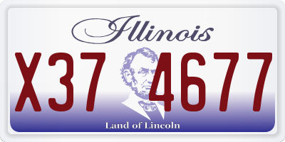 IL license plate X374677