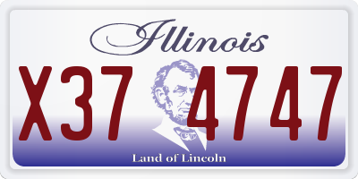 IL license plate X374747