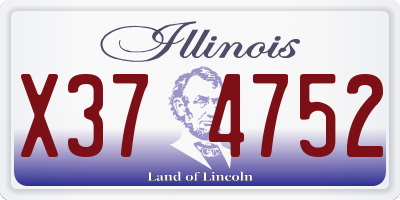 IL license plate X374752
