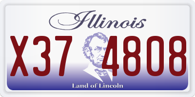 IL license plate X374808