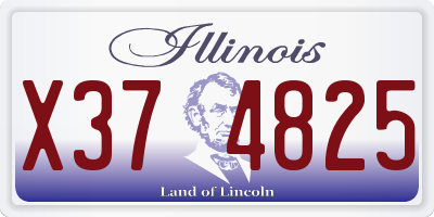 IL license plate X374825