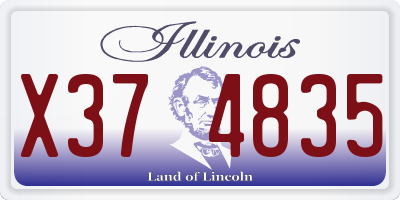 IL license plate X374835