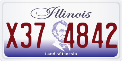 IL license plate X374842