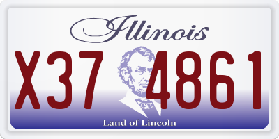 IL license plate X374861
