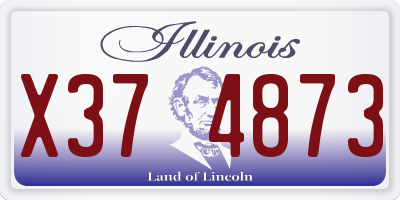 IL license plate X374873