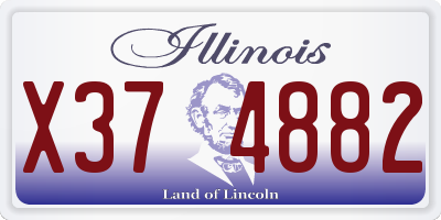 IL license plate X374882