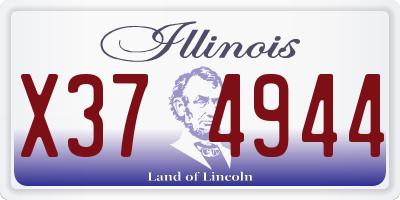 IL license plate X374944