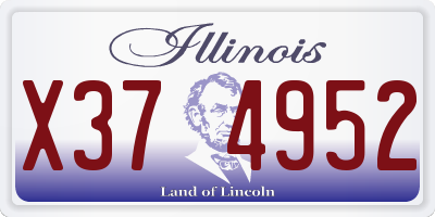 IL license plate X374952