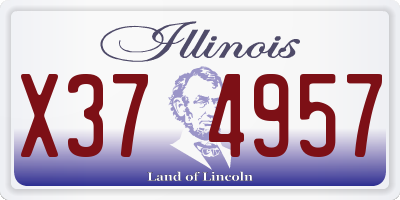IL license plate X374957