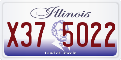 IL license plate X375022