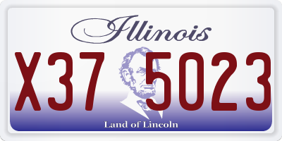 IL license plate X375023