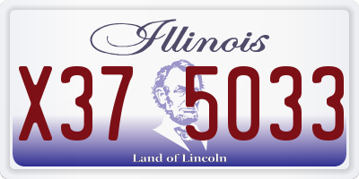 IL license plate X375033