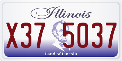 IL license plate X375037