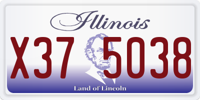 IL license plate X375038