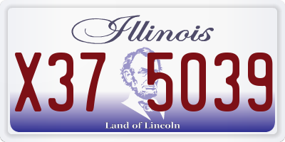 IL license plate X375039