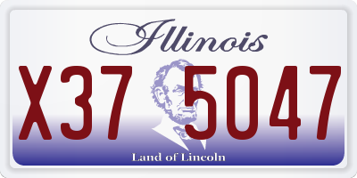 IL license plate X375047