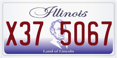 IL license plate X375067