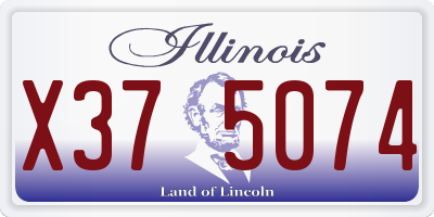 IL license plate X375074