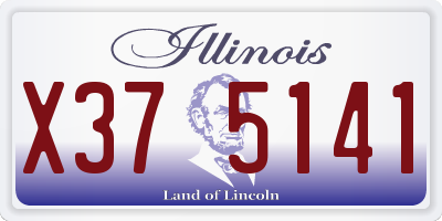 IL license plate X375141