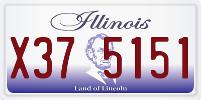 IL license plate X375151
