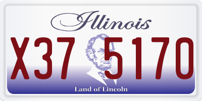 IL license plate X375170