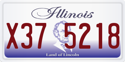IL license plate X375218