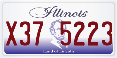 IL license plate X375223
