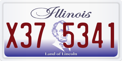IL license plate X375341